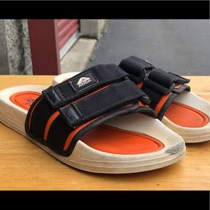 Adda 31T34  Girl’s Black Red Slide On Sandals Size 4